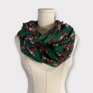 David and Young Santa Print Infinity Scarf NEW